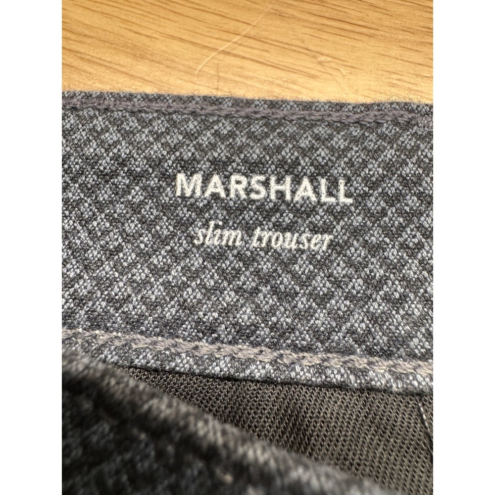 AG Adriano Godschmeid Marshall Modern‎ Slim Trouser Chino 36/33 Blue Check - Picture 4 of 9